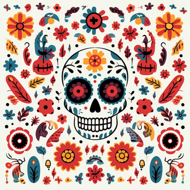 Day of the dead cartoon vector