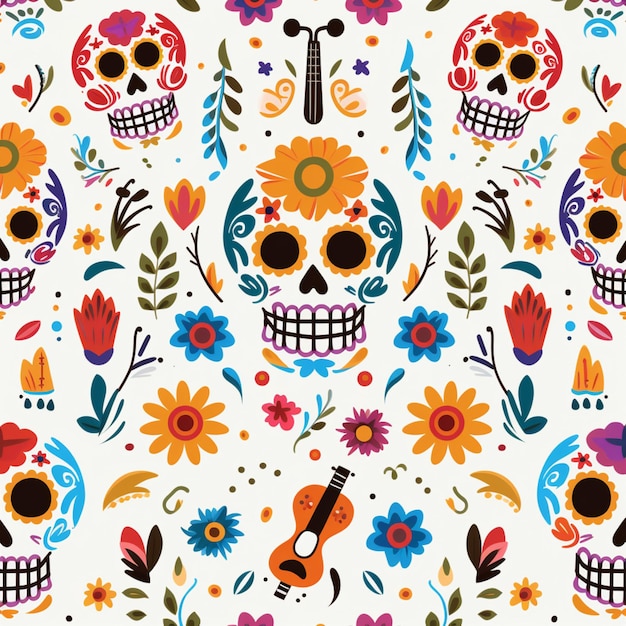 Day of the dead cartoon vector