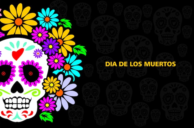 Vector day dead , catrina character background