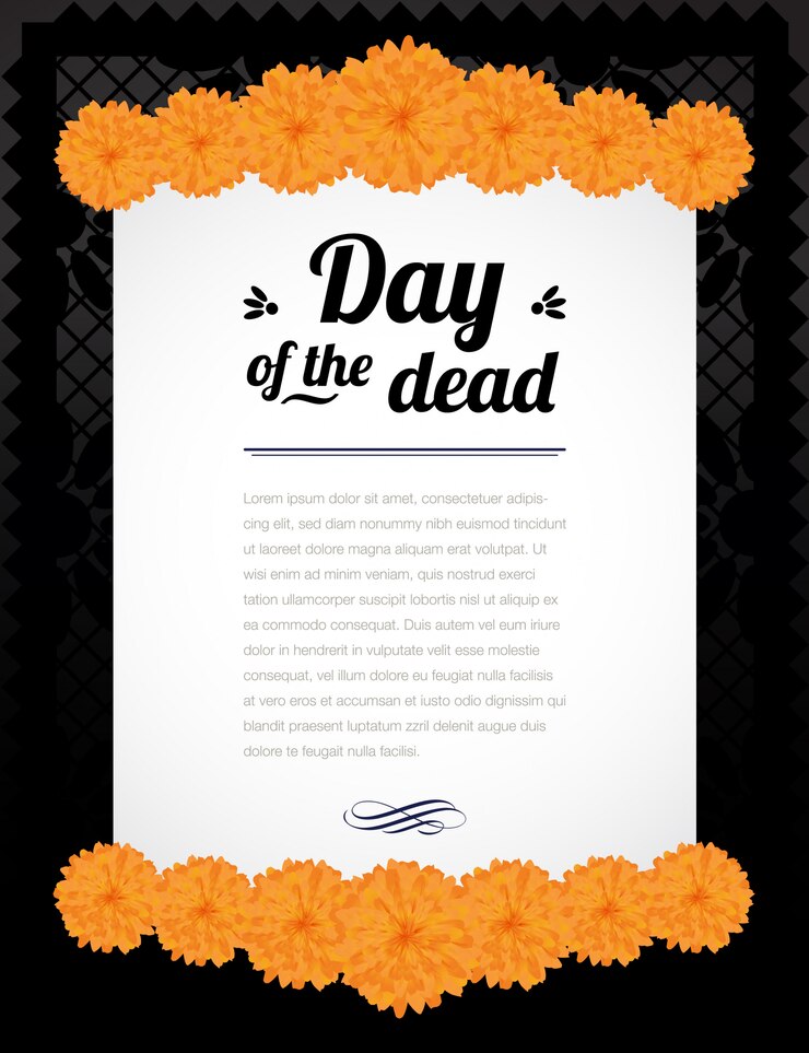 वेक्टर day of the dead paper template