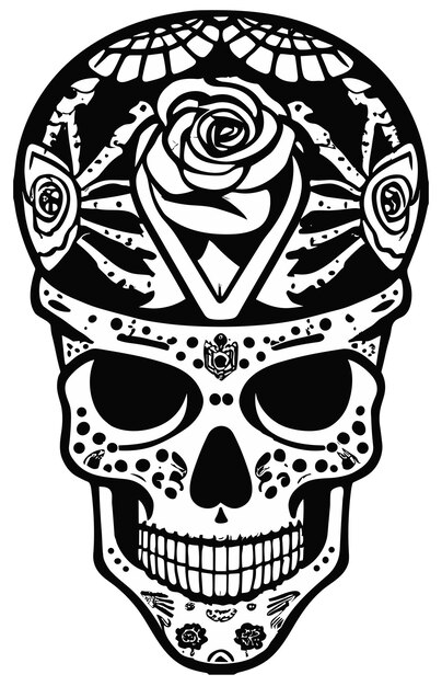 Day of the dead party sugar skull or halloween party Traditional Mexican music festival bright da