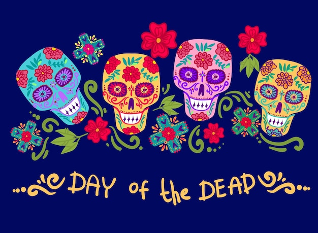 Vector day of the dead vector illustration dia de los muertos