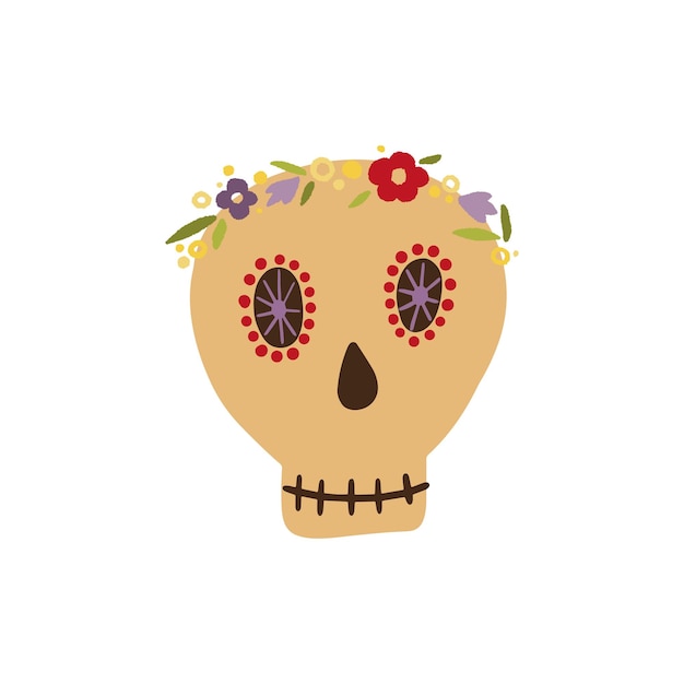 Vettore illustrazione vettoriale del giorno dei morti. dia de los muertos.