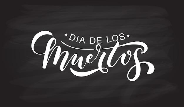 Set di illustrazioni vettoriali per il giorno dei morti lettering abbozzato a mano dia de los muertos day of the dead