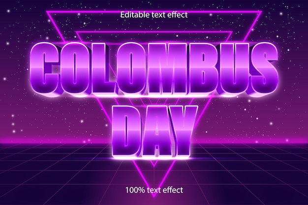 Day editable text effect retro style