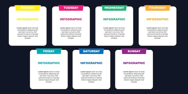 Vector day infographic set