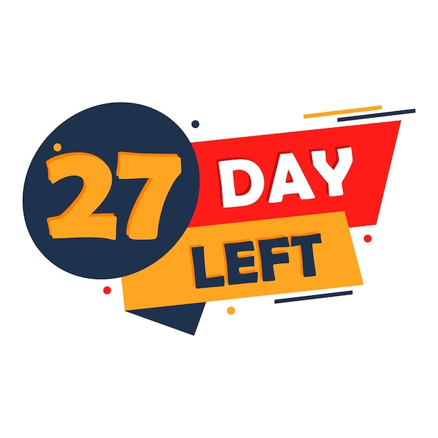 Premium Vector Day left countdown