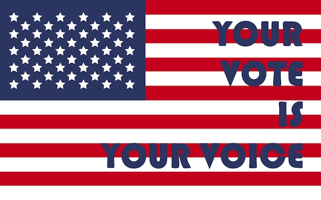 Day of midterm elections Vote 2022 USA banner design Political election campaign