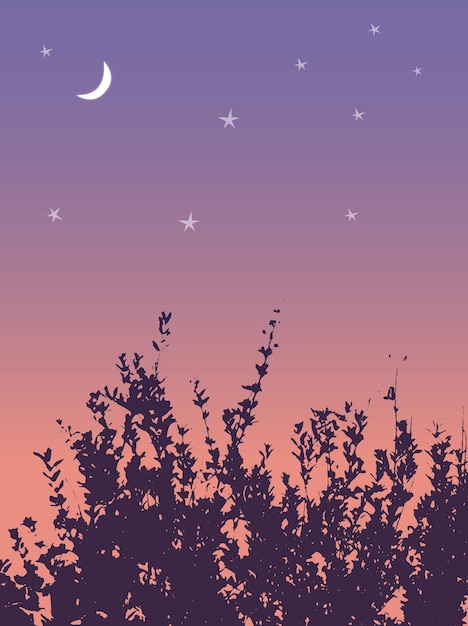 Vector day night silhouette background free vector download