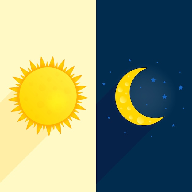 Day and night time illustration