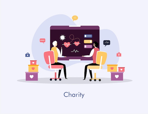 День благотворительности векторный дизайн иллюстрации для вектора благотворительного дня