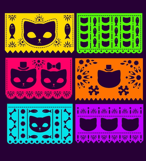 Vector day of the dead paper