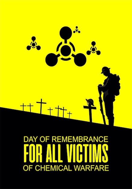 Day of Remembrance for all Victims of Chemical Warfare Template for background banner card poste