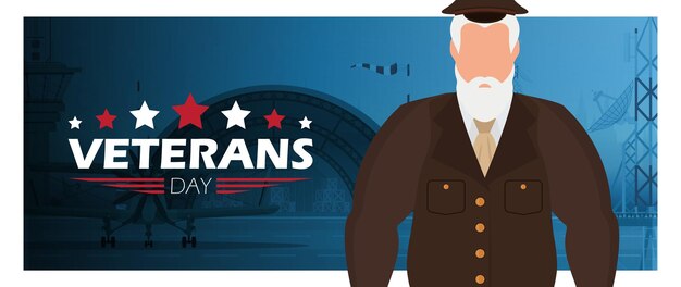 Vector day of veterans with the best soldier cartoon style