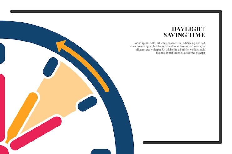 Vector daylight saving time background