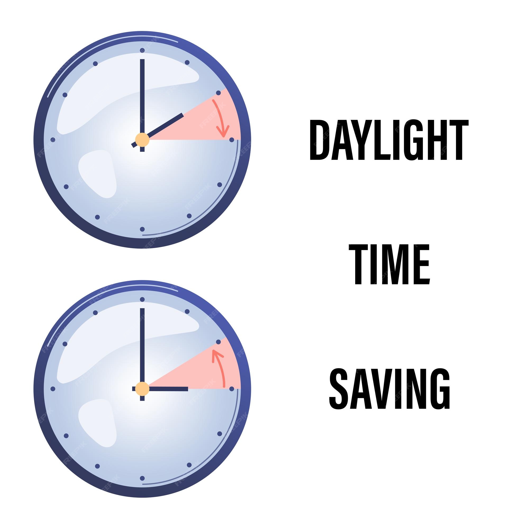 Premium Vector  Daylight saving time ends concept the hand of the