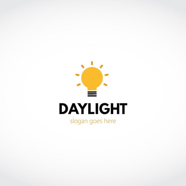 Vector daylight sunny bulb logo design vector