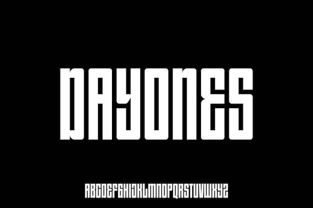 Dayones, carattere condensato in grassetto per poster e titolo