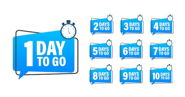 Days countdown Days to go 1 2 3 4 5 6 7 8 9 10 The days left badges set Product limited promo