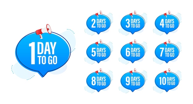 Days countdown Days to go 1 2 3 4 5 6 7 8 9 10 The days left badges set Product limited promo