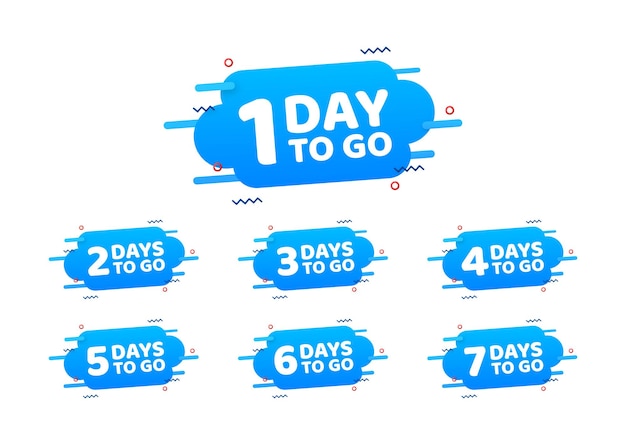 Days countdown days to go 1 2 3 4 5 6 7 8 9 10 the days left badges set product limited promo