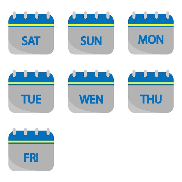 Days of the week vector icon