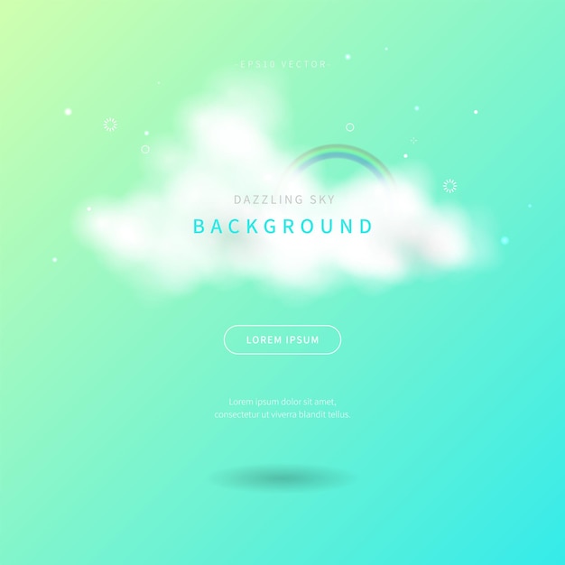 Vector dazzling sky background of soft gradient color
