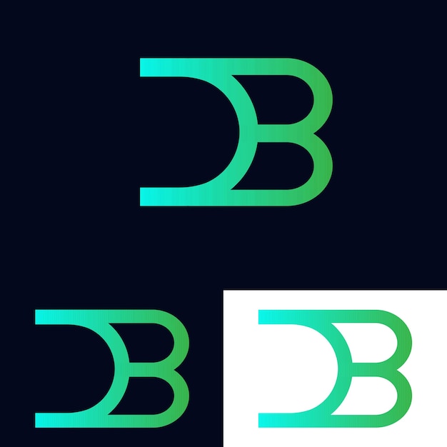 DB minimalistisch logo-ontwerp