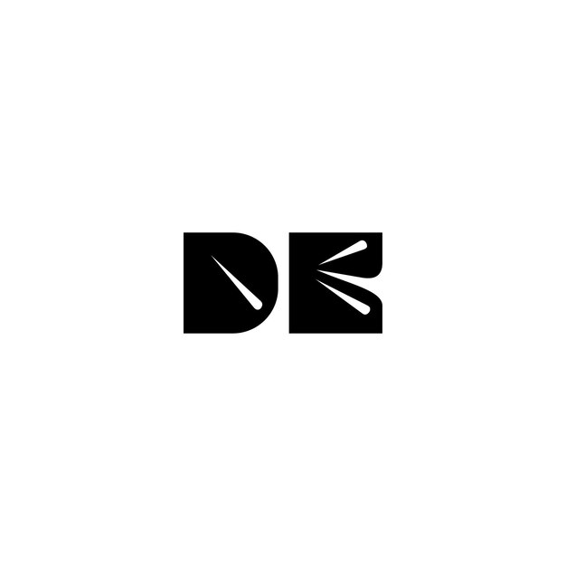 Vector db monogram logo ontwerp brief tekst naam symbool monochroom logo alfabet karakter eenvoudig logo