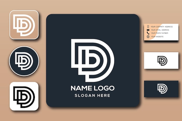 db monogram logo template