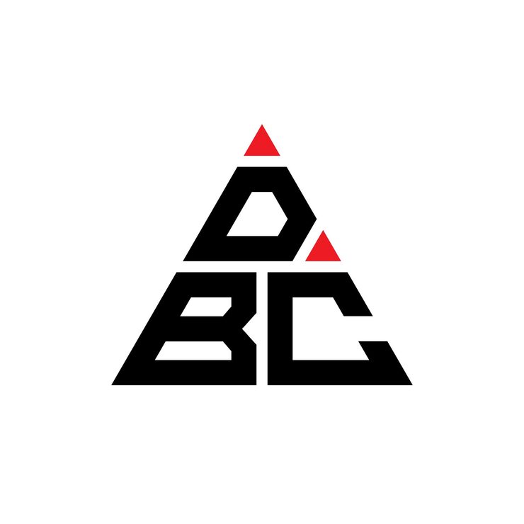 Vector dbc triangle letter logo design with triangle shape dbc triangle logo design monogram dbc triangle vector logo template with red color dbc triangular logo simple elegant and luxurious logo