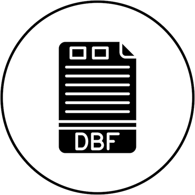 DBF アイコン ベクトル画像 ファイルフォーマットに使用できます