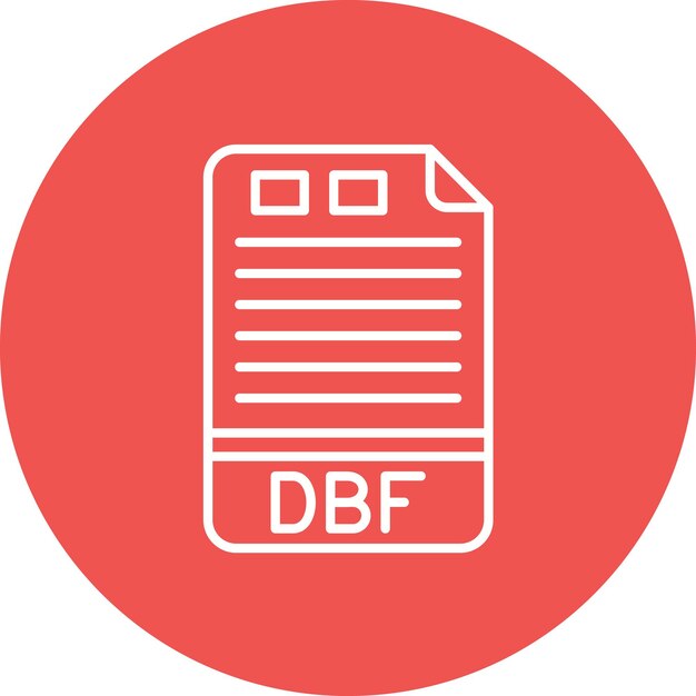 DBF アイコン ベクトル画像 ファイルフォーマットに使用できます