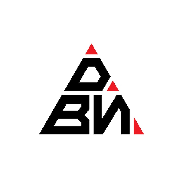 Vettore dbn triangolo lettera logo design con forma di triangolo dbn logo triangolo design monogramma dbn triungolo vettoriale modello di logo con colore rosso dbn loghi triangolari semplice elegante e lussuoso logo