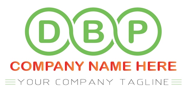 Vector dbp brief logo ontwerp