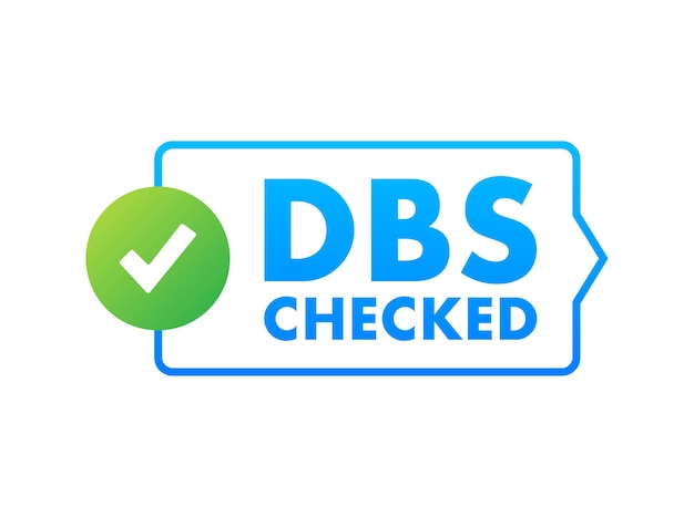 DBS Gecontroleerd teken Disclosure and Barring Service Vector Stock Illustratie