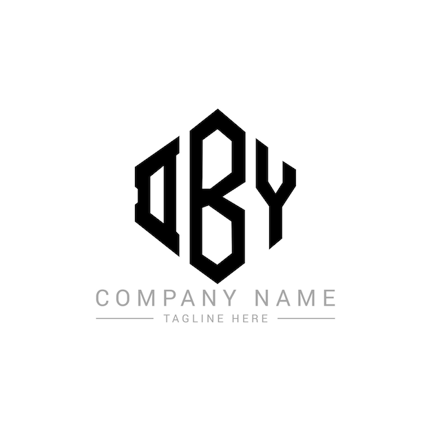 DBY letter logo ontwerp met veelhoek vorm DBY veelhoek en kubus vorm logo ontwerp DBY zeshoek vector logo sjabloon witte en zwarte kleuren DBY monogram bedrijf en vastgoed logo
