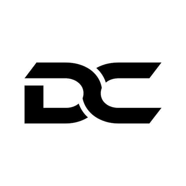 Vettore disegno del logo iniziale della lettera dc