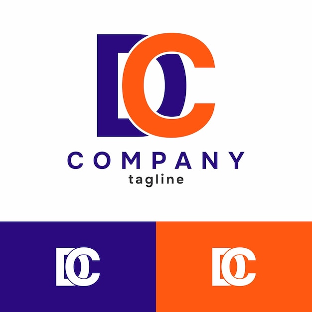 Vettore design del logo della lettera dc