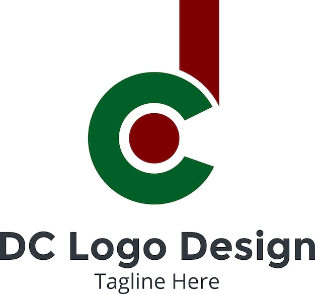 Vettore progettazione del logo dc