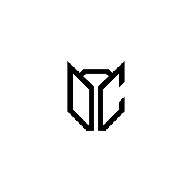 DCモノグラムロゴデザイン文字テキスト名シンボルモノクロロゴタイプアルファベット文字シンプルロゴ