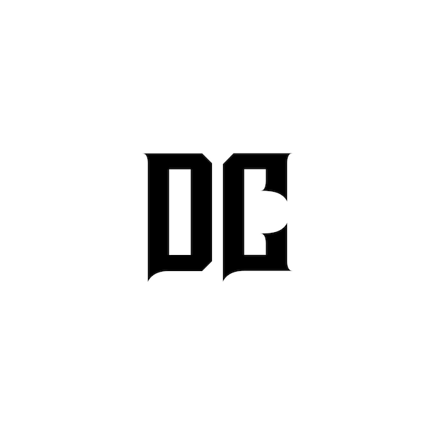 DC monogram logo design letter text name symbol monochrome logotype alphabet character simple logo