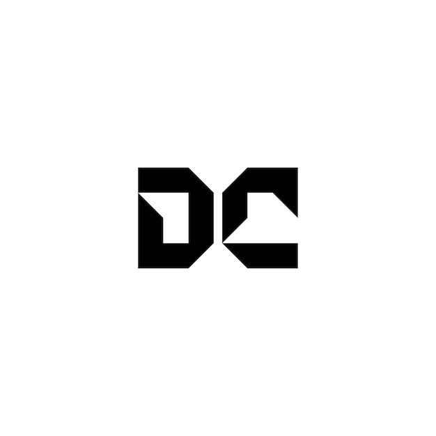 Dc monogramma logo design lettera testo nome simbolo logotipo monocromatico carattere alfabetico logo semplice