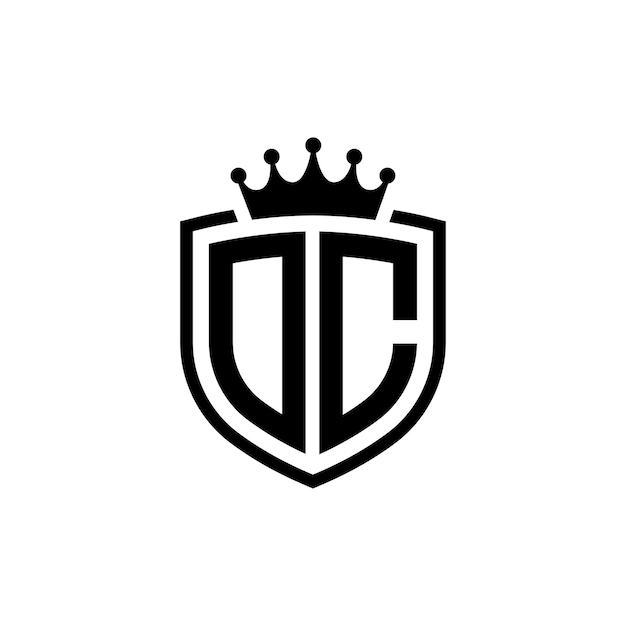 DC monogram logo ontwerp letter tekst naam symbool monochroom logo alfabet karakter eenvoudig logo