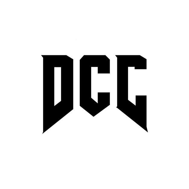 デザイン DCC 文字 ロゴ デザイン 黒と白の色の組み合わせ DCC ロゴ ベクトル DCC デザイン アイコン DCC アルファベット DCC タイポグラフィー デザイン