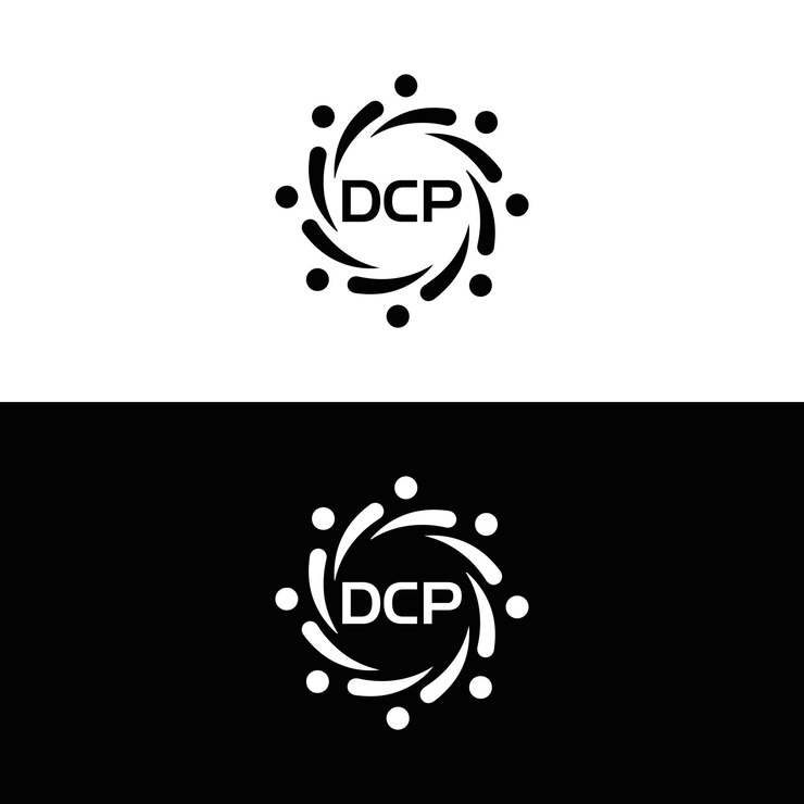 Vector dcp logo d c p design white dcp letter dcp d c p letter logo design d c p letter logo design in