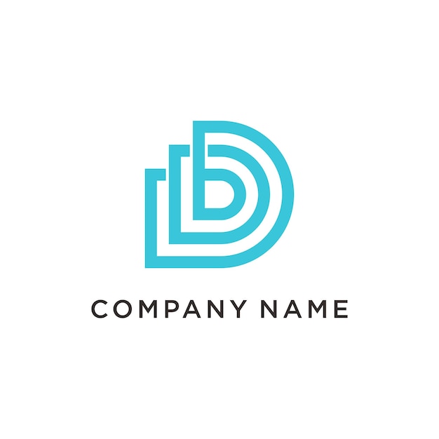 Vector dd creative logo inspiration simple initial vector