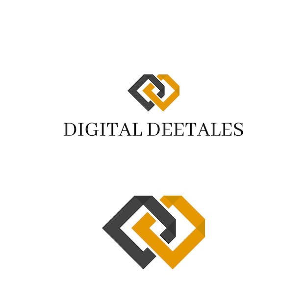 DD digital letter logo design