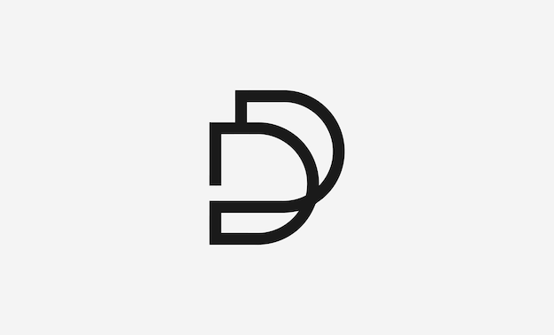 Vector dd-logo ontwerp