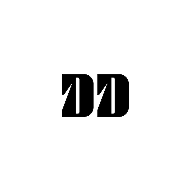 DDモノグラムロゴデザイン文字テキスト名シンボルモノクロロゴタイプアルファベット文字シンプルロゴ